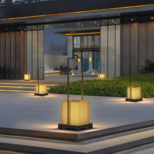 Retro Portable LED Solar Lawn Lamp – Waterproof Outdoor Light