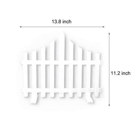 Wave-Shaped Solar LED Lighted Garden Fence (8-Pack)