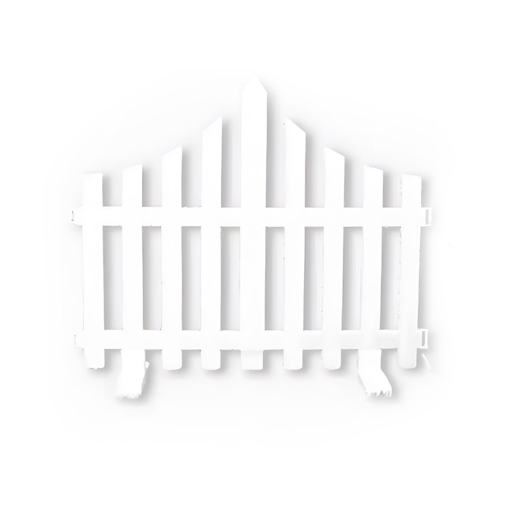 Wave-Shaped Solar LED Lighted Garden Fence (8-Pack)