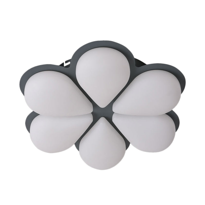 Kid's LED Flush Mount Ceiling Light in Grey/White/Coffee for Bedroom