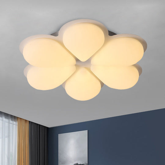 Kid's LED Flush Mount Ceiling Light in Grey/White/Coffee for Bedroom