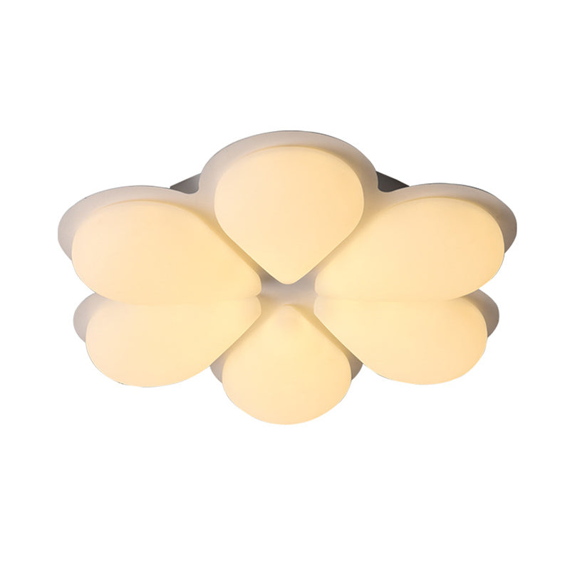 Kid's LED Flush Mount Ceiling Light in Grey/White/Coffee for Bedroom