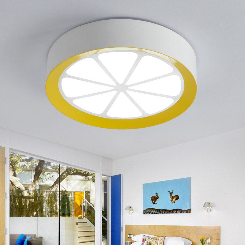 Lemon Kids Acrylic LED Flushmount Light in Warm/White Light - Ceiling Mount, White