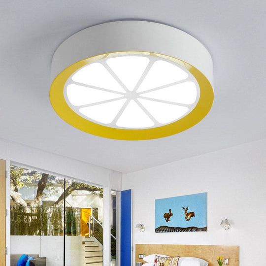 Lemon Kids Acrylic LED Flushmount Light in Warm/White Light - Ceiling Mount, White