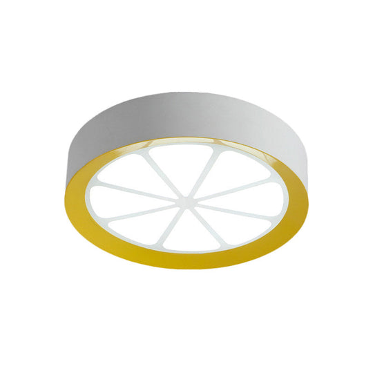Lemon Kids Acrylic LED Flushmount Light in Warm/White Light - Ceiling Mount, White