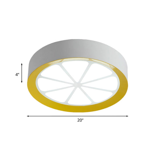 Lemon Kids Acrylic LED Flushmount Light in Warm/White Light - Ceiling Mount, White