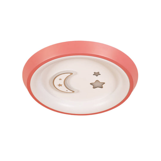Ultrathin Ceiling Flush Light for Kids Bedroom - Acrylic LED Lamp in White with Cute Cartoon Design (Flower/Moon/Fish)