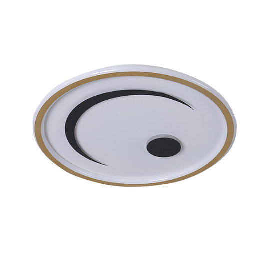 Nordic LED Flush Mount Light in Black/Gold or White/Warm - Bedroom Lighting Fixture