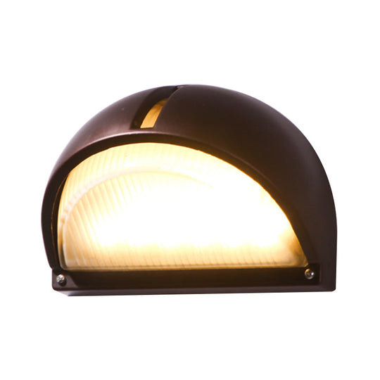 Farmhouse Flush Wall Sconce with Frosted Ribbed Glass & 1 Light