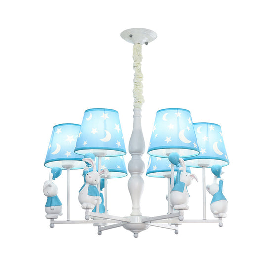 Contemporary Tapered Shade Hanging Ceiling Lamp - Stylish Fabric Light Fixture for Bedroom