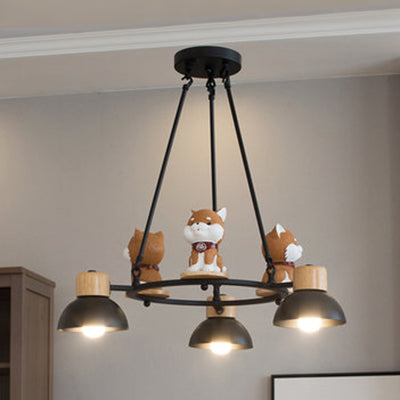 Modern Metal Dog Pendant Lights for Living Room Ceiling