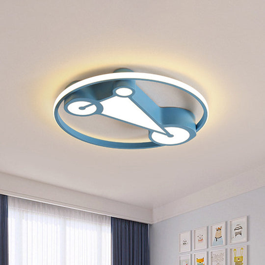 Kids' LED Ceiling Lamp in Acrylic Geometry Design - White/Pink/Blue