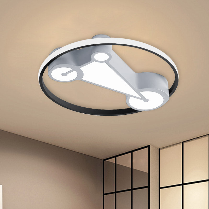 Kids' LED Ceiling Lamp in Acrylic Geometry Design - White/Pink/Blue