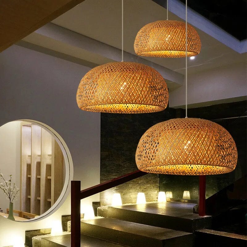 Lyra Bamboo Basket Lampshade - Eco-Friendly, Handcrafted Woven Design