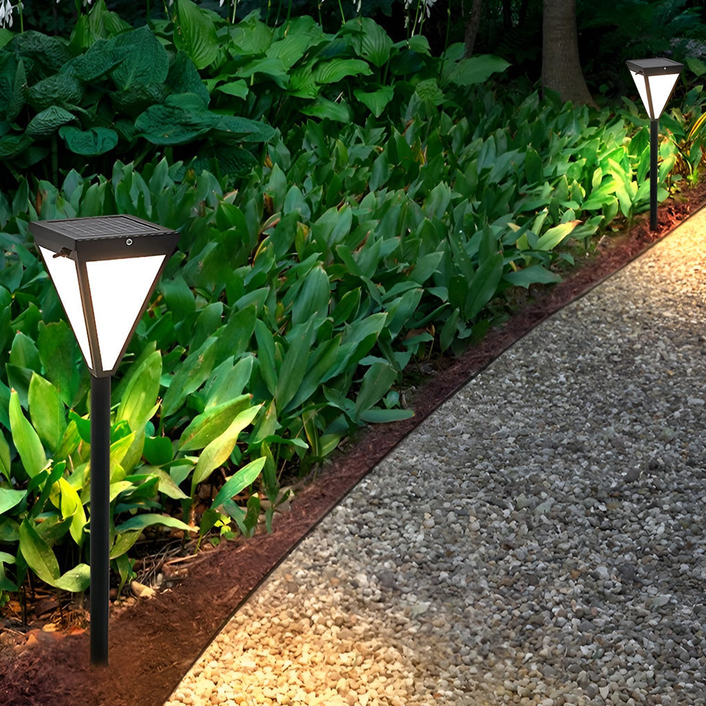 Sleek Solar LED Outdoor Pathway Post Light Waterproof