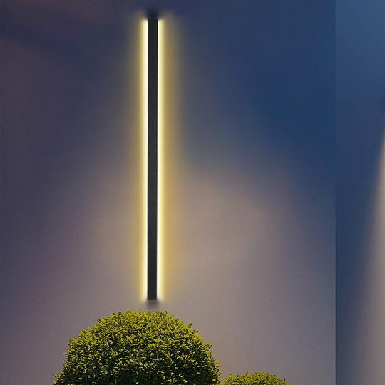Black Long LED Linear Outdoor Wall Lights – Modern Waterproof Porch & Garden Lighting