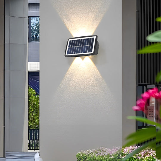 Rectangular Solar LED Up and Down Outdoor Wall Lamp
