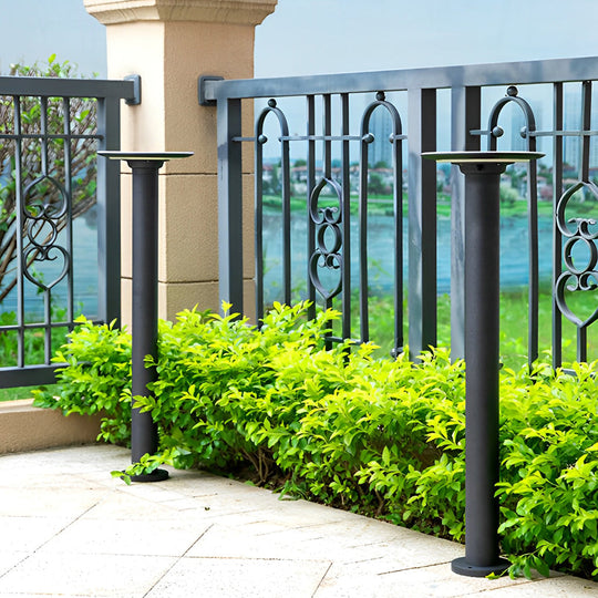 Round LED Solar Garden Light with Intelligent Light-Control & Waterproof Design