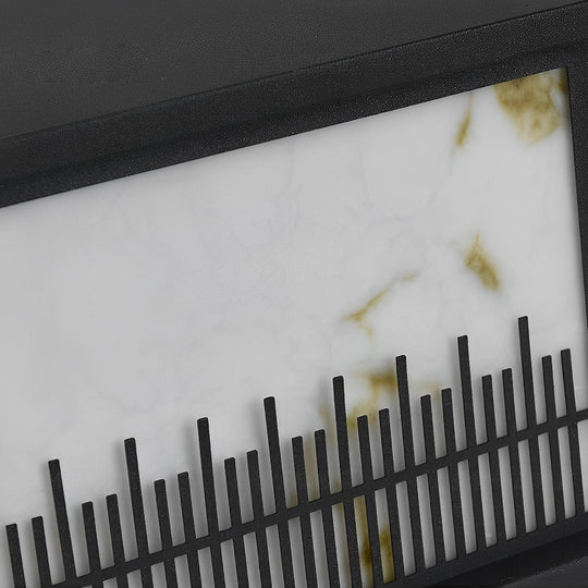 Square Waterproof 3 Step Dimming Black Retro Solar Fence Post Lights