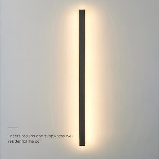 Waterproof Long Linear LED Wall Lamp Outdoor Wall Lights Black Porch Lights
