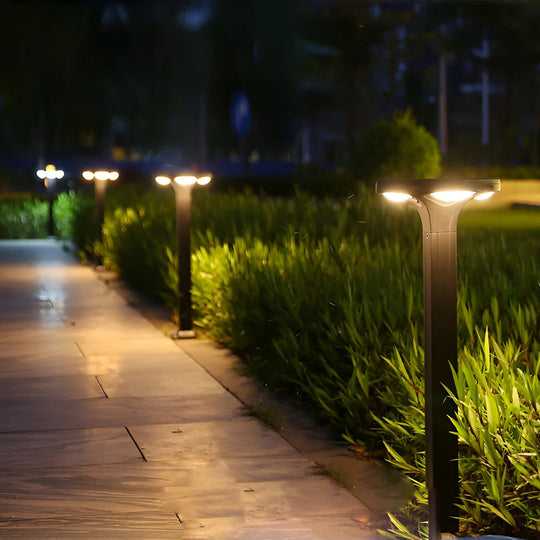 Square LED Outdoor Path Lights with Solar & Wired Options