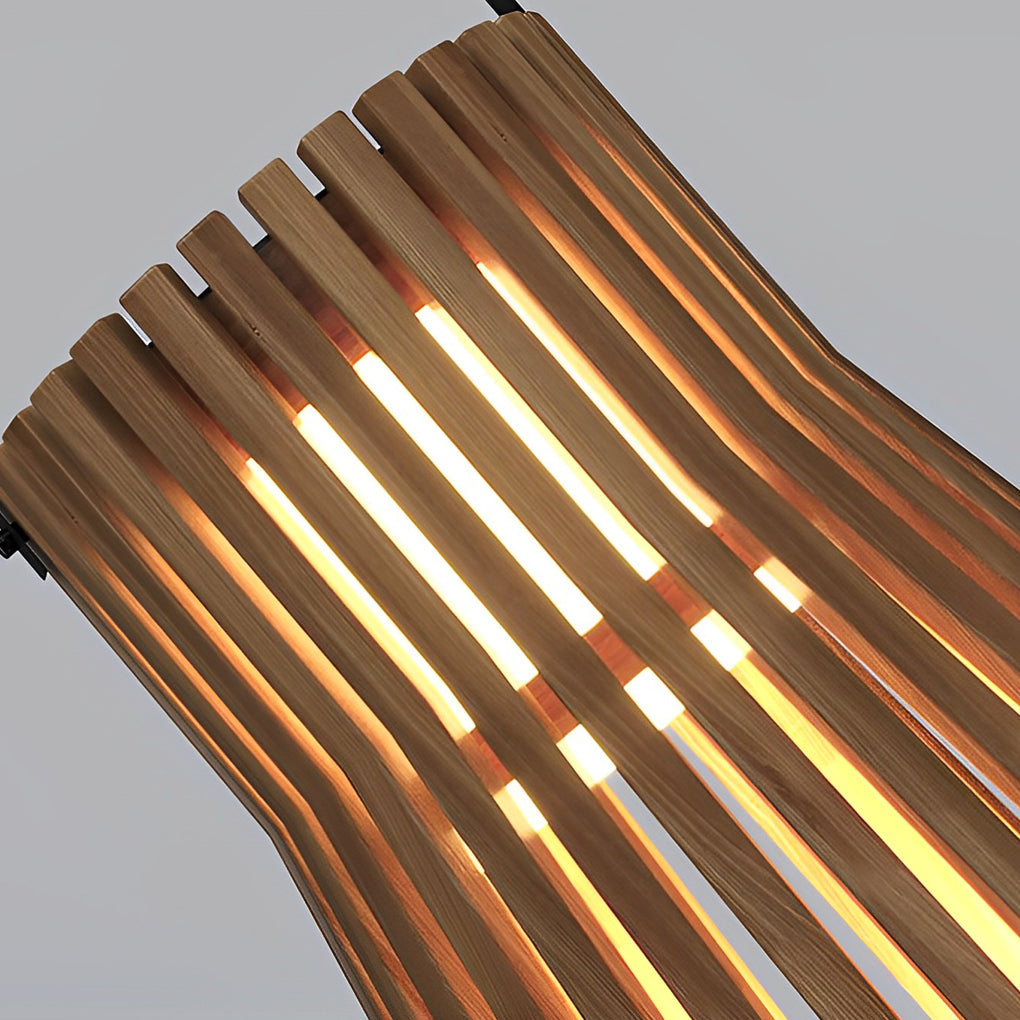 Adjustable Portable Wood Solar LED Outdoor Garden Light