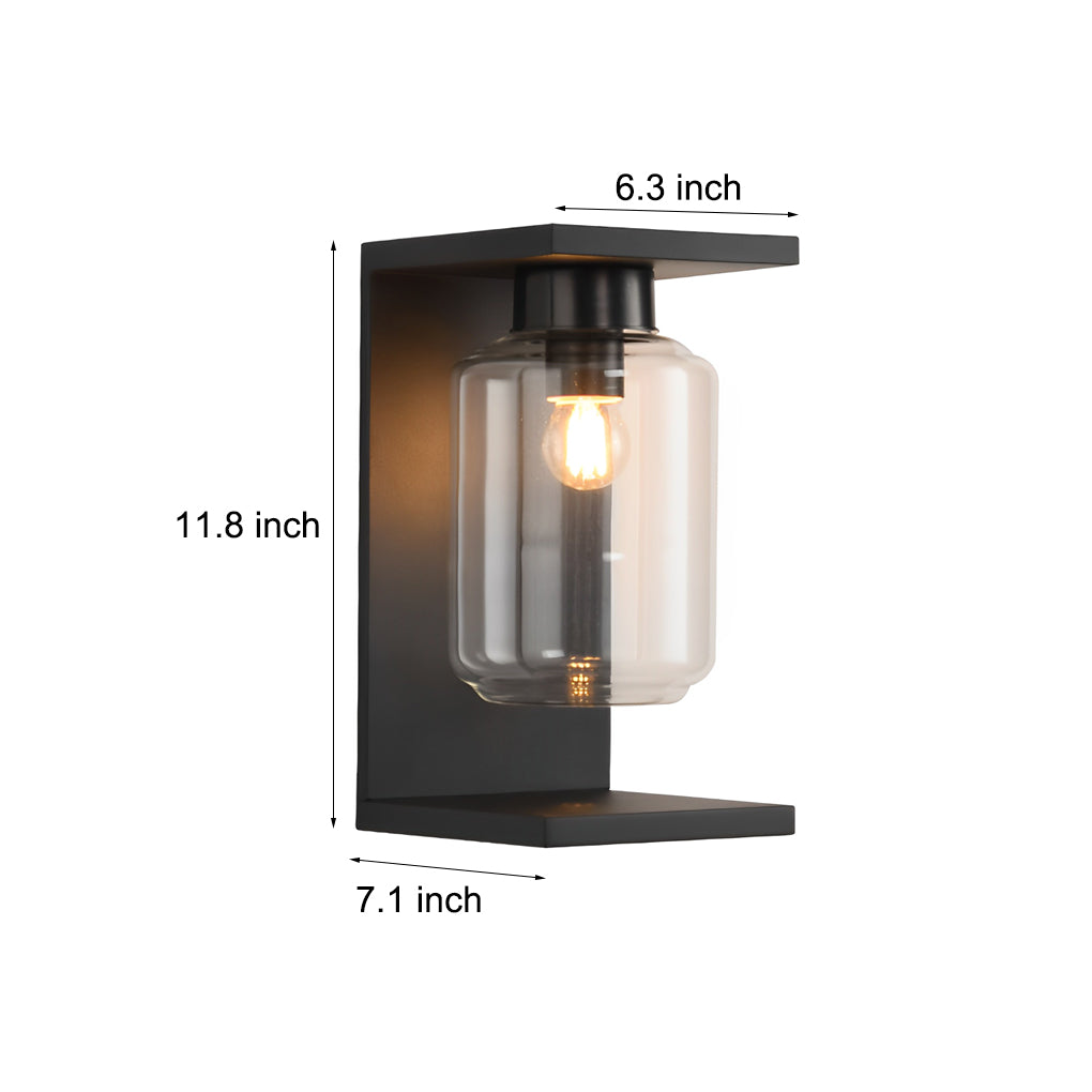 Outdoor Waterproof LED Glass Solar Wall Light with Remote