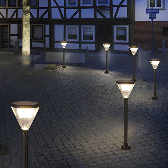 Cone-Shaped Solar LED Outdoor Pathway Light