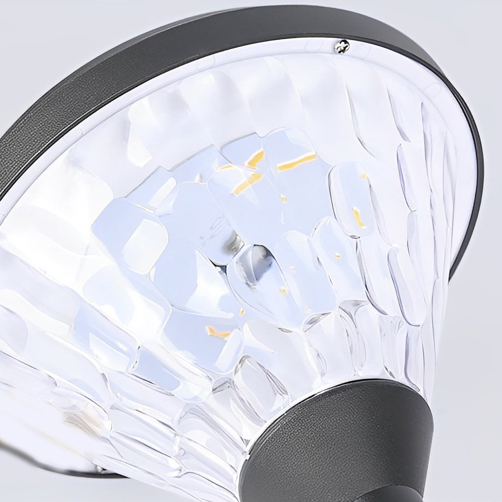 Round Waterproof Colorful Gradient Modern Solar Fence Post Lights