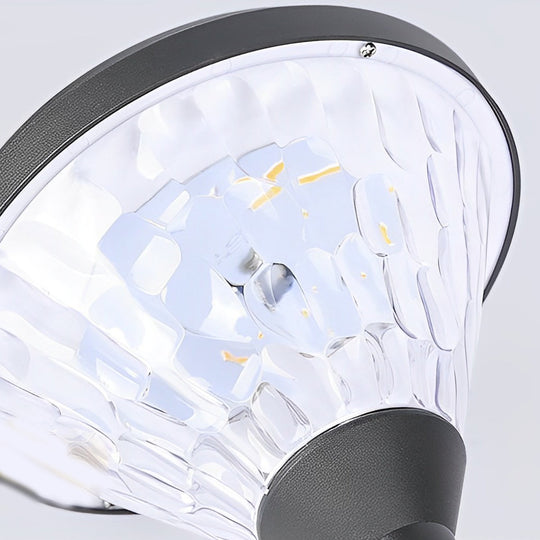 Round Waterproof Colorful Gradient Modern Solar Fence Post Lights