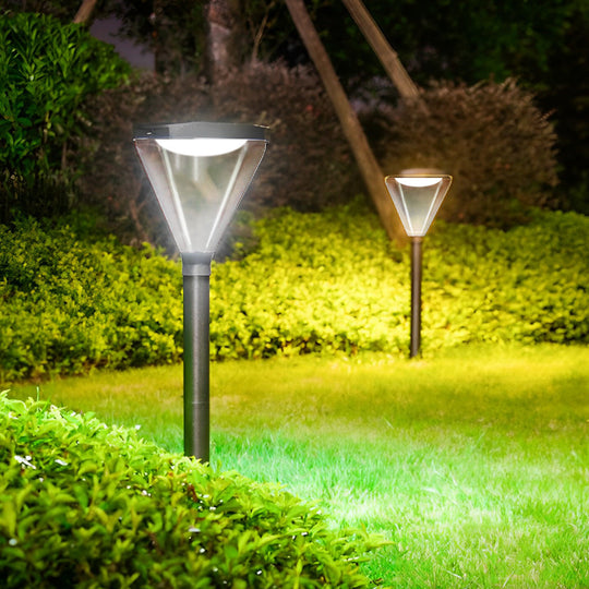 Adjustable Modern Solar LED Lawn Lamp Black Outdoor Waterproof Light