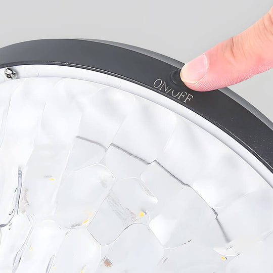 9-Inch Black Round LED Solar Post/Pier Light