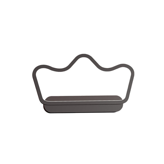 Nordic Style LED Wall Lamp in Black/Gold for Kids Bedside with Iron Bear/Crown Frame