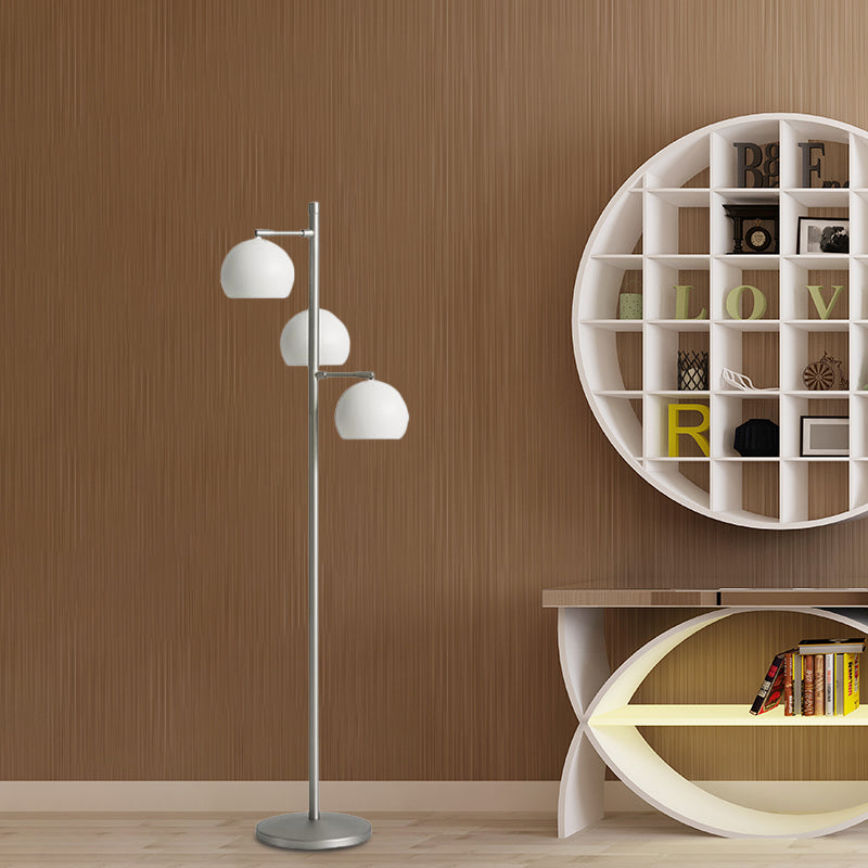 Simplicity Sphere-Shaped Metal Floor Lamp with 3 Heads in Black/White/Blue - Ideal for Living Room Lighting