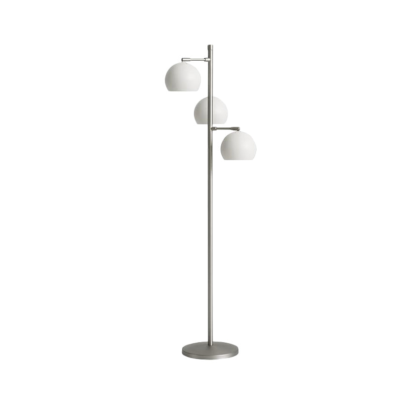 Simplicity Sphere-Shaped Metal Floor Lamp with 3 Heads in Black/White/Blue - Ideal for Living Room Lighting