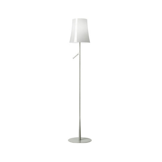 Contemporary Metallic Bell-Shaped Floor Lamp - Single Head White/Orange Standing Light for Study Room