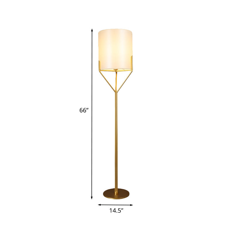 Minimalist White Ellipse Floor Reading Lamp with Single Metal Head - Ideal Standing Light for Living Room