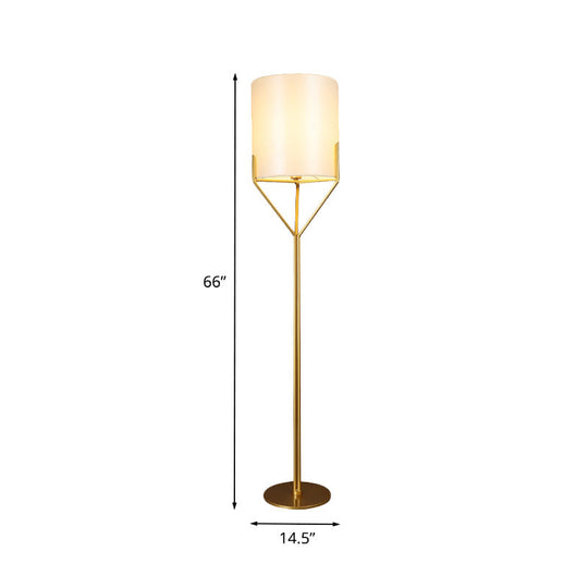 Minimalist White Ellipse Floor Reading Lamp with Single Metal Head - Ideal Standing Light for Living Room