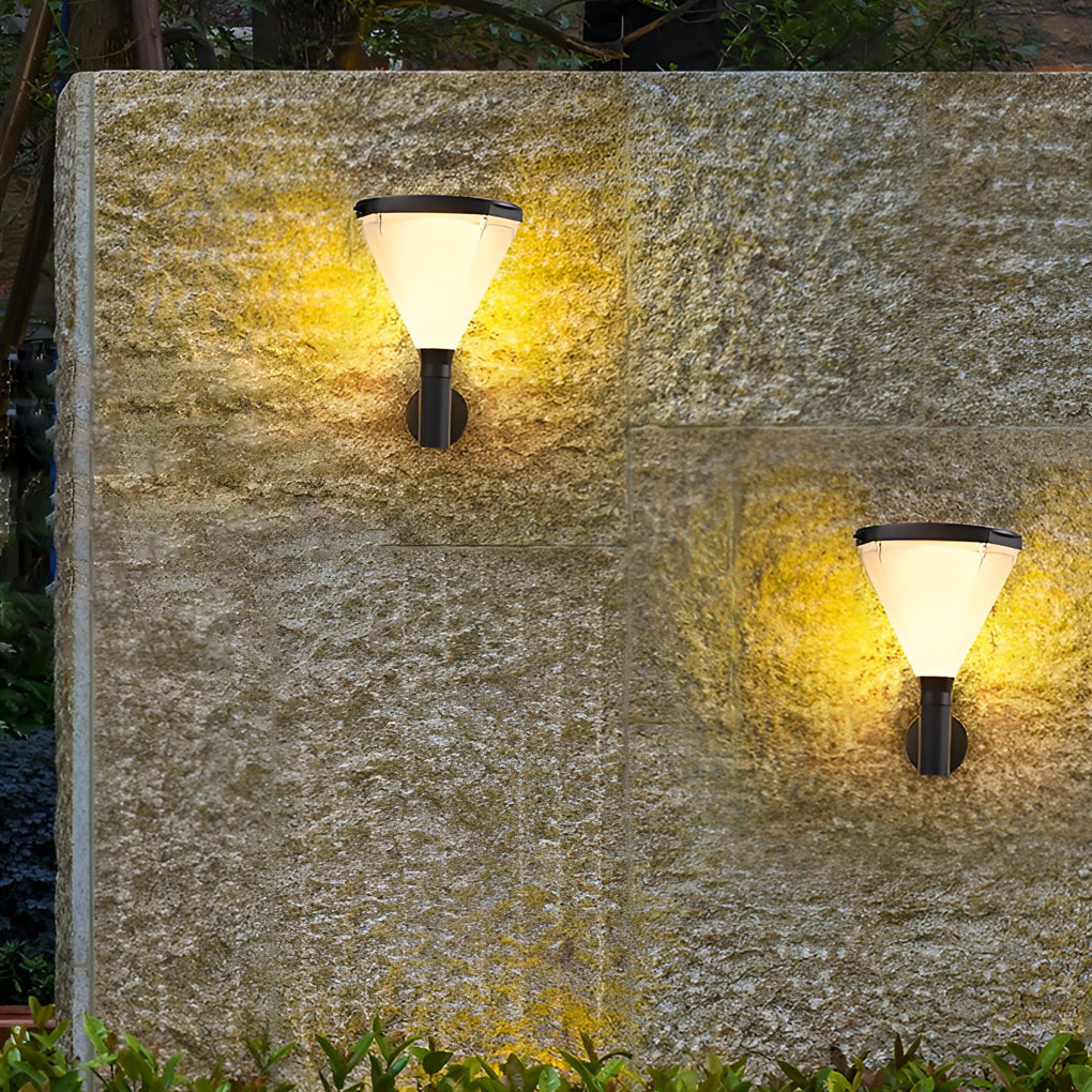 Geometric Solar LED Outdoor Waterproof Wall Lamp