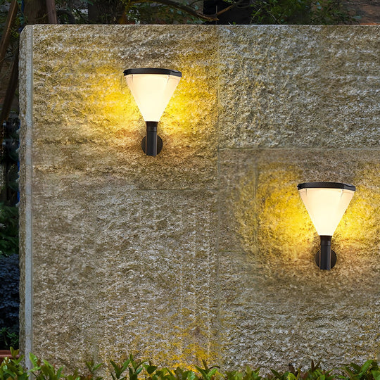 Geometric Solar LED Outdoor Waterproof Wall Lamp
