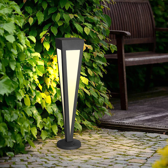 Adjustable RGB Solar LED Pathway Light with Square Top and Conical Base