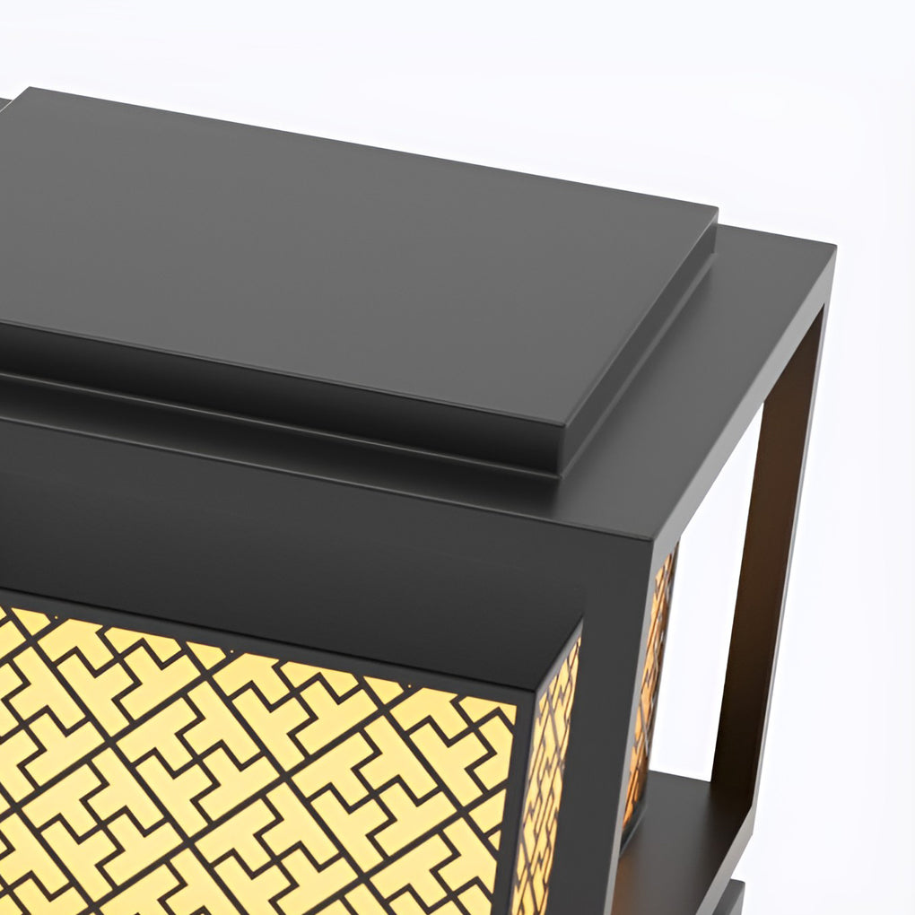 Square Solar Waterproof Outdoor Fence Post Light with Warm Glow