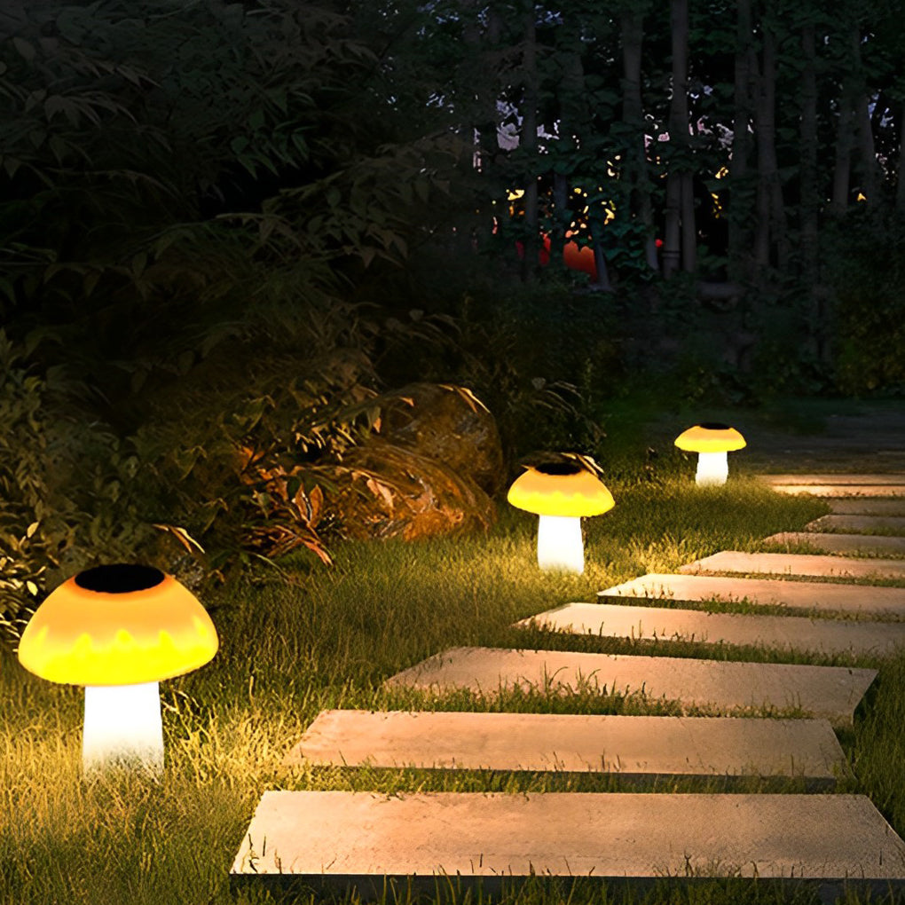 Mushroom Solar LED Outdoor Waterproof Lawn Light
