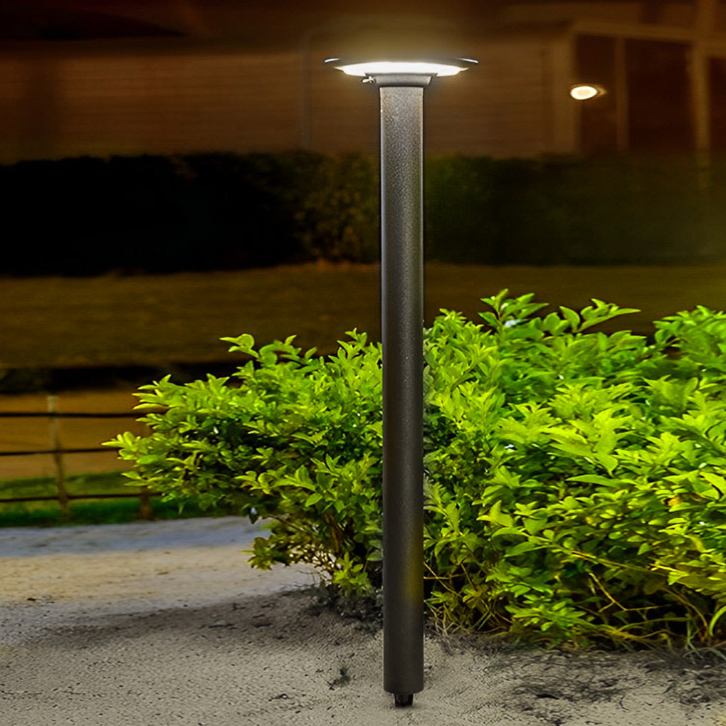 Round LED Solar Garden Light with Intelligent Light-Control & Waterproof Design