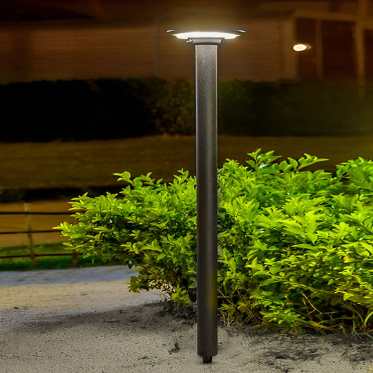 Round LED Solar Garden Light with Intelligent Light-Control & Waterproof Design