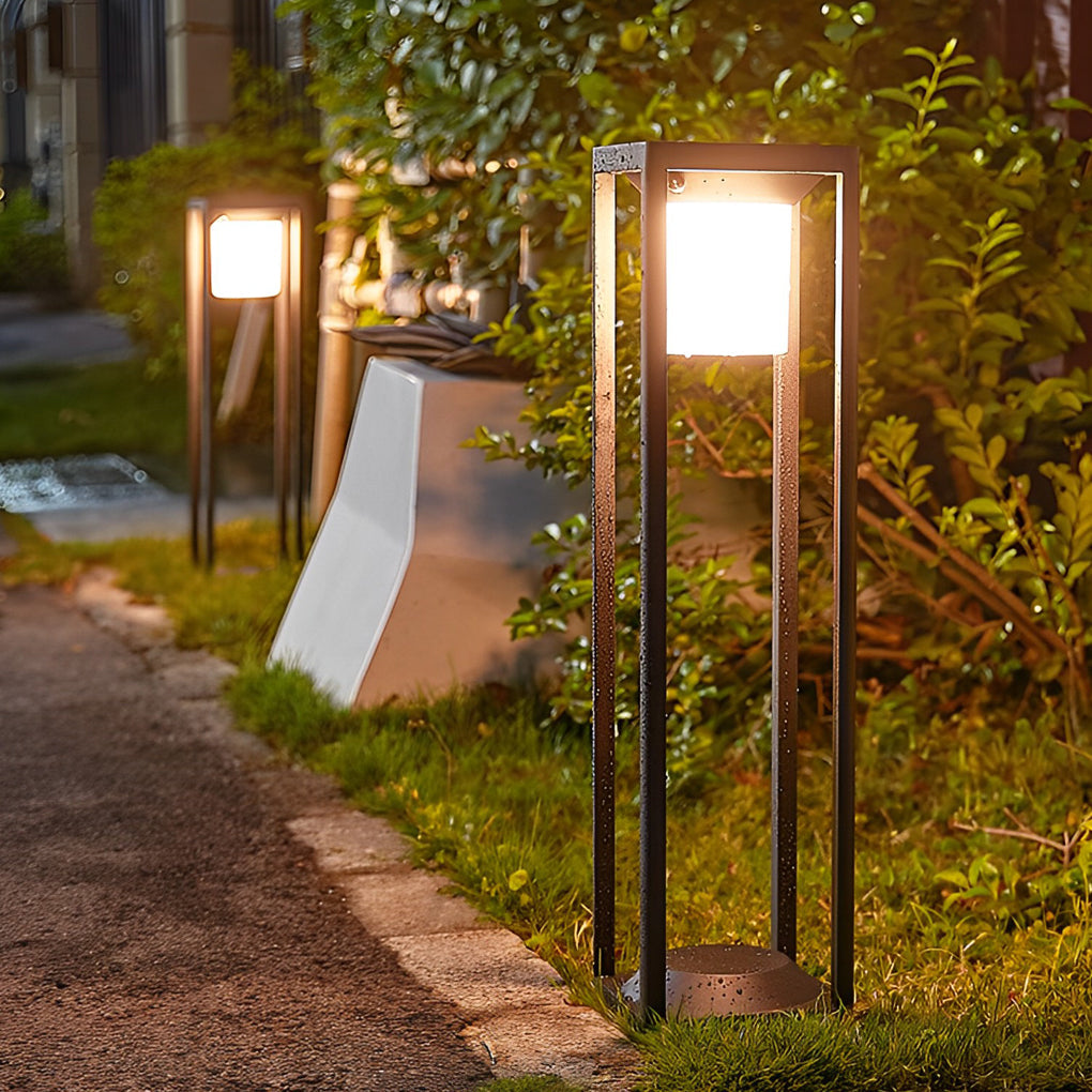 Adjustable Brightness LED Solar Path Lights Waterproof Lawn Lamps