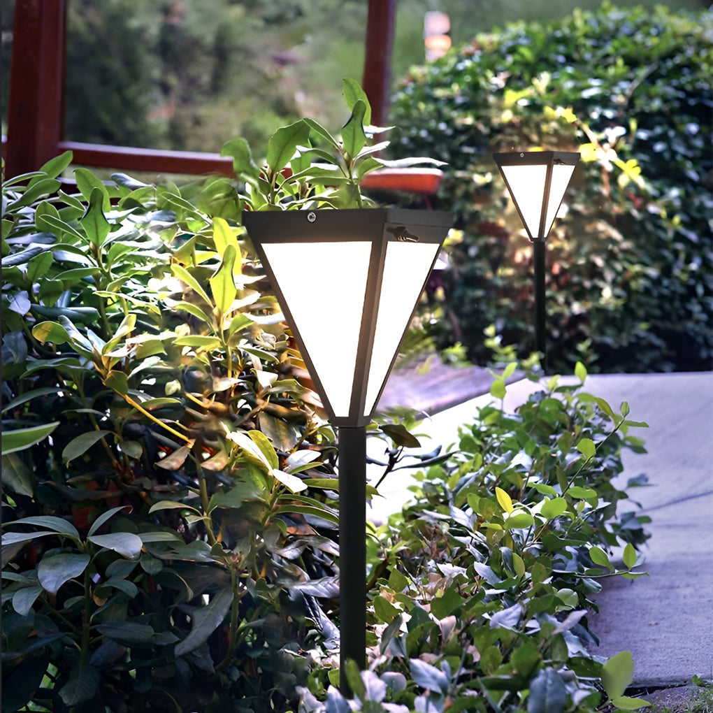 Sleek Solar LED Outdoor Pathway Post Light Waterproof