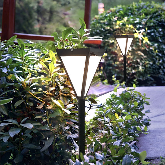 Sleek Solar LED Outdoor Pathway Post Light Waterproof