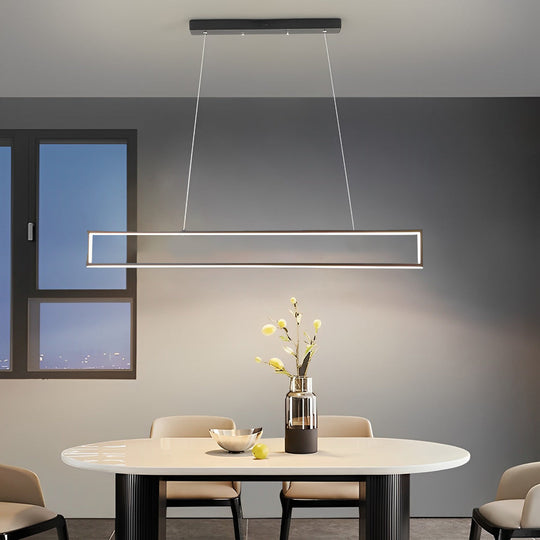 Creative Rectangular Frame LED Modern Chandelier Hanging Ceiling Lamp