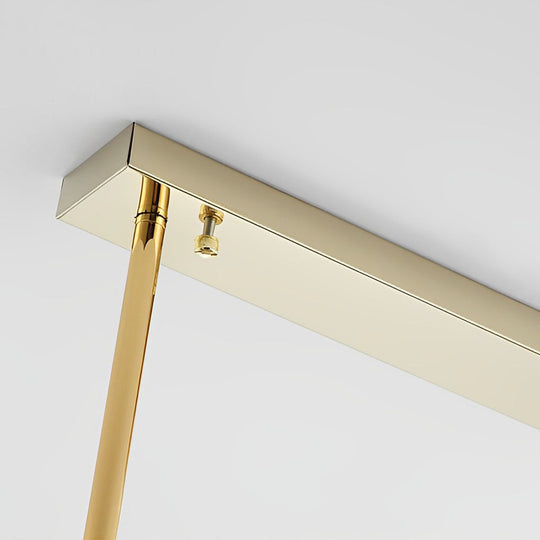 Rectangular LED Three-Step Dimming Crystal Strips Postmodern Chandelier